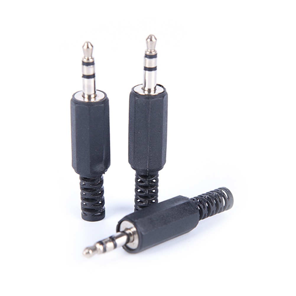 10pcs/5pcs 3.5mm jack plug 3.5 stereo plug black 3.5mm audio jack plug headphone male connector wholesale