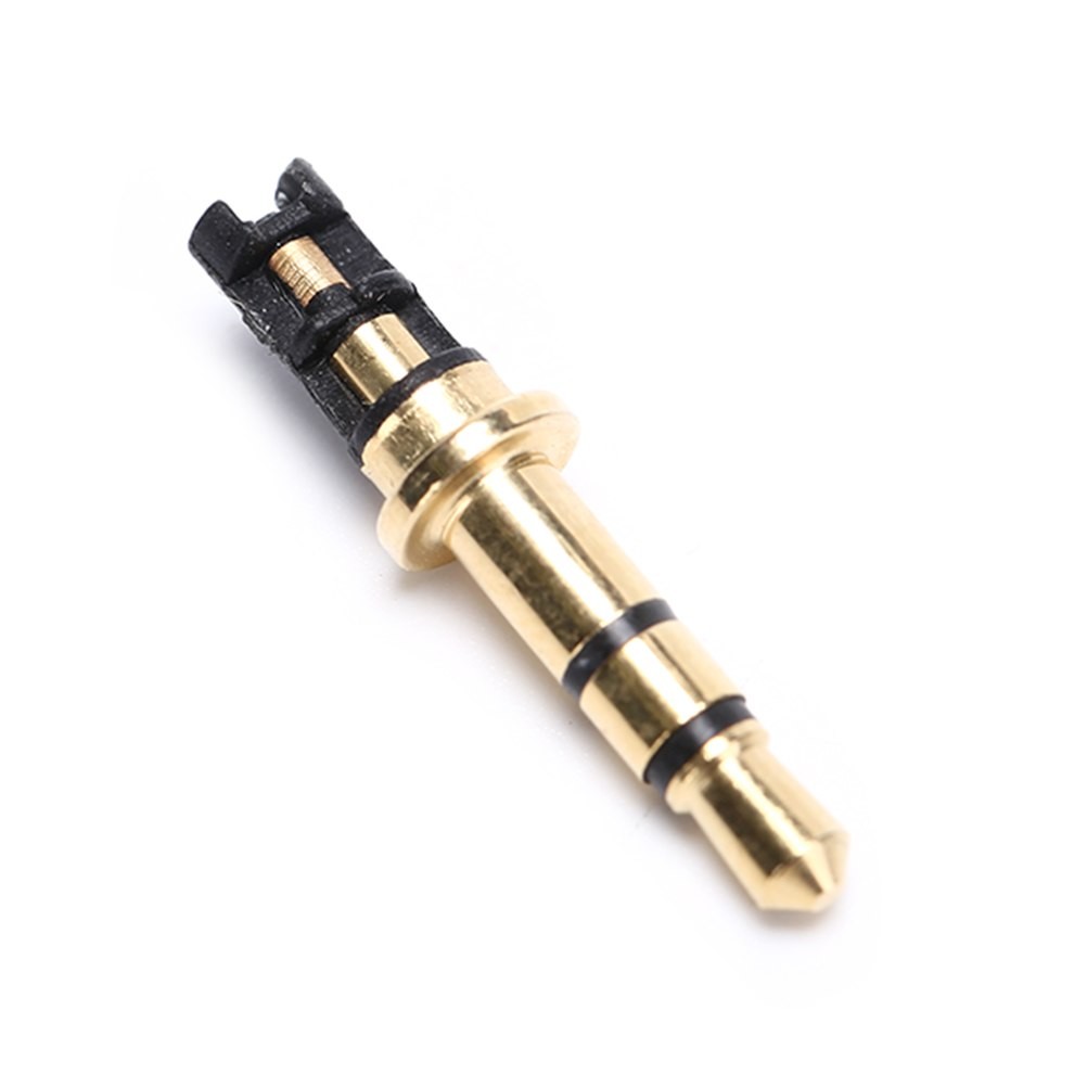 2pcs 3.5mm Stereo Headphone Plug Jack 3 4 Pole 3.5 Gold Plated 90 Degree Black Audio Plugs Jack Adapter Connector