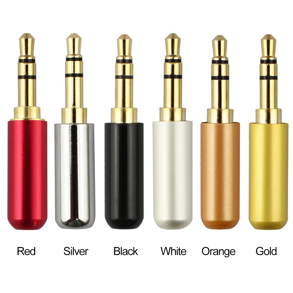 3.5mm Three Headphones Plug 3.5 RCA Connector Jack Connector Plug Jack Stereo Headphone Dual Track 4 stks