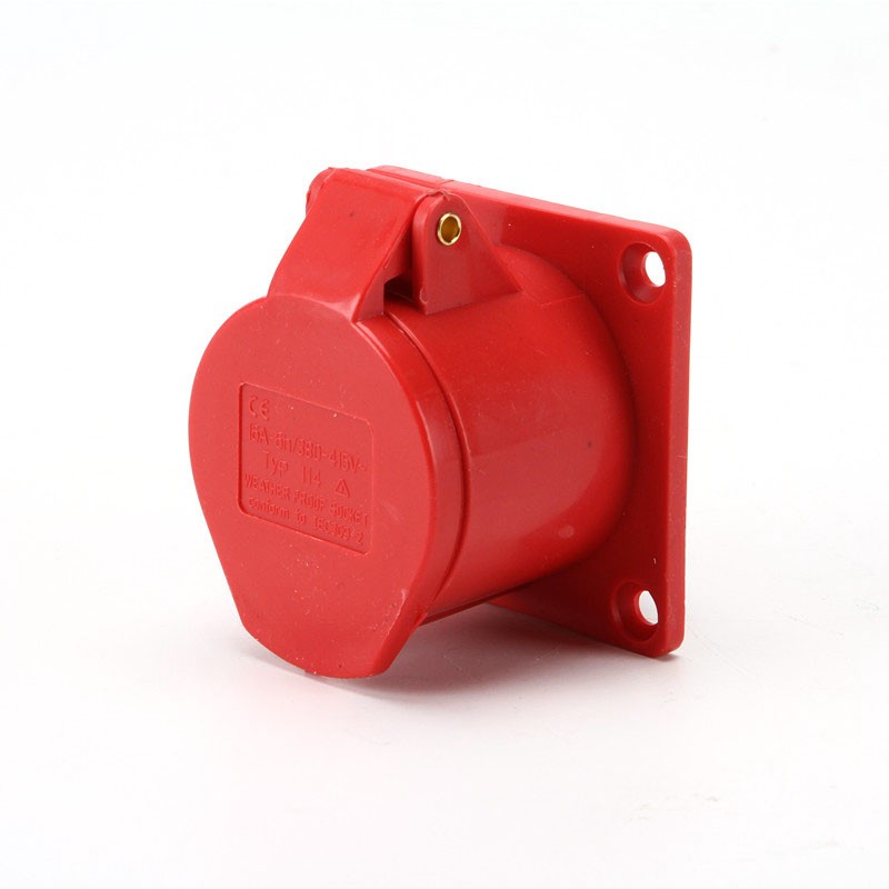 32A 4 Pin 3P+E IP44 380-415V Electrical Connector Power Waterproof Dustproof Industrial Male And Female Plug Socket