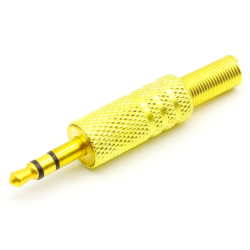 10pcs/lot Gold Plated 3.5mm Plug RCA Audio Connector RCA Audio Plug 3.5 Jack Stereo Headphone Double Track Headphone