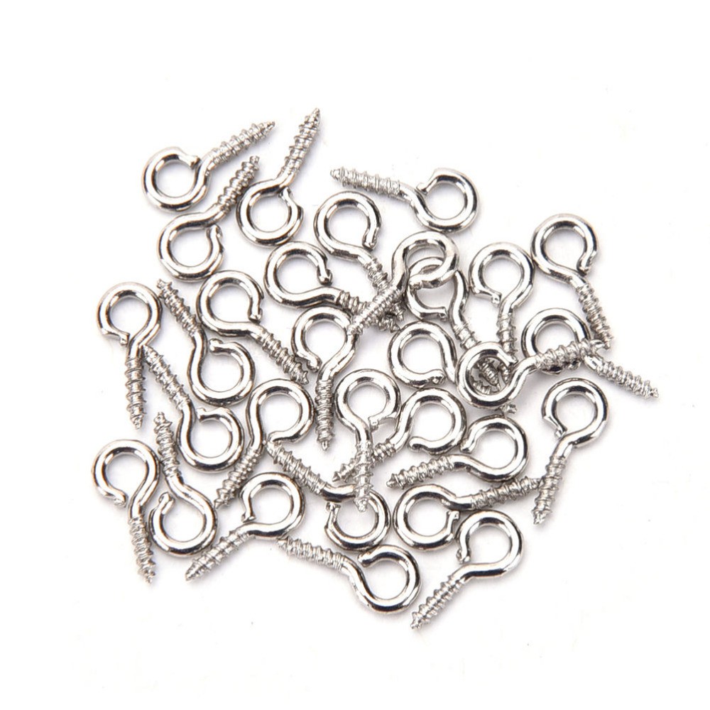 100pcs Gold/Silver Color Small Sheep Eyes Screw For pendant Jewelry Findings Jewelry Accessories 8mm 10mm