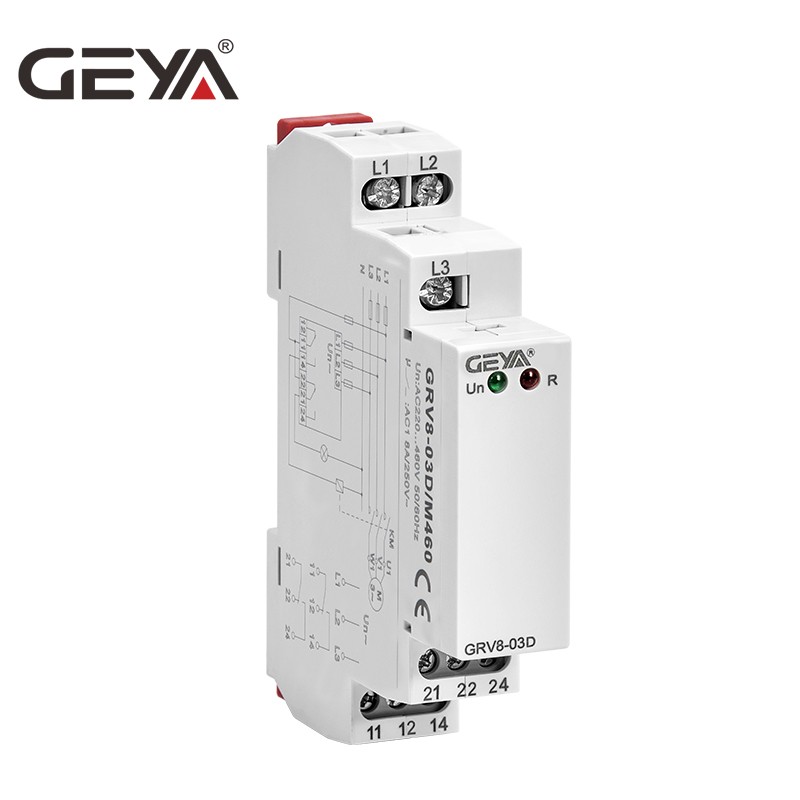 Free Shipping GEYA GRV8-03 Voltage Monitoring Relay Phase Sequence & Phase Failure Protection Relay 8A 10A 1SPDT 2SPDT