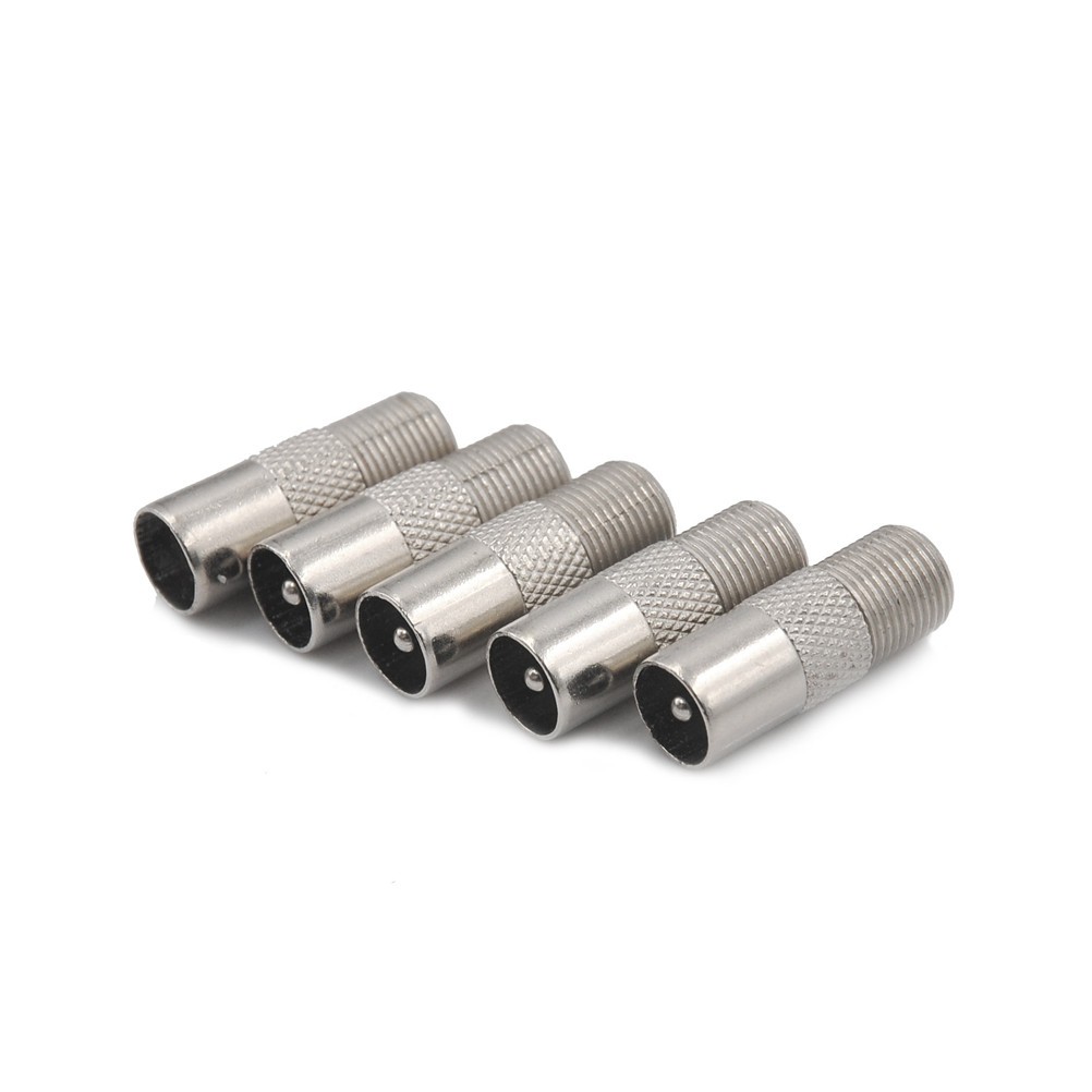 5pcs/lot STB F Female Quick Plug RF Coax to RF Male Connector TV Antenna Coaxial Connector