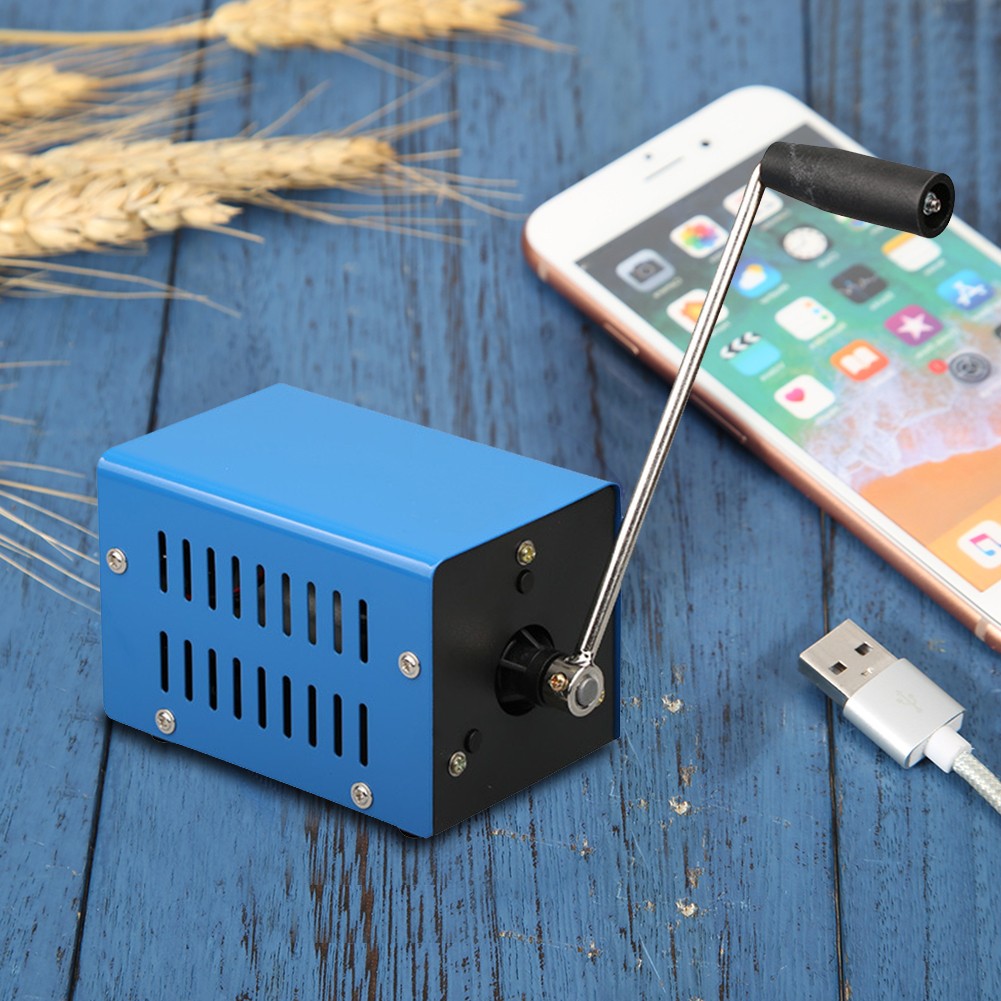 20W Emergency Electric Generator Hand Crank Dynamotor Hand Crank USB Generator Mini Generator Outdoor Camping Survival