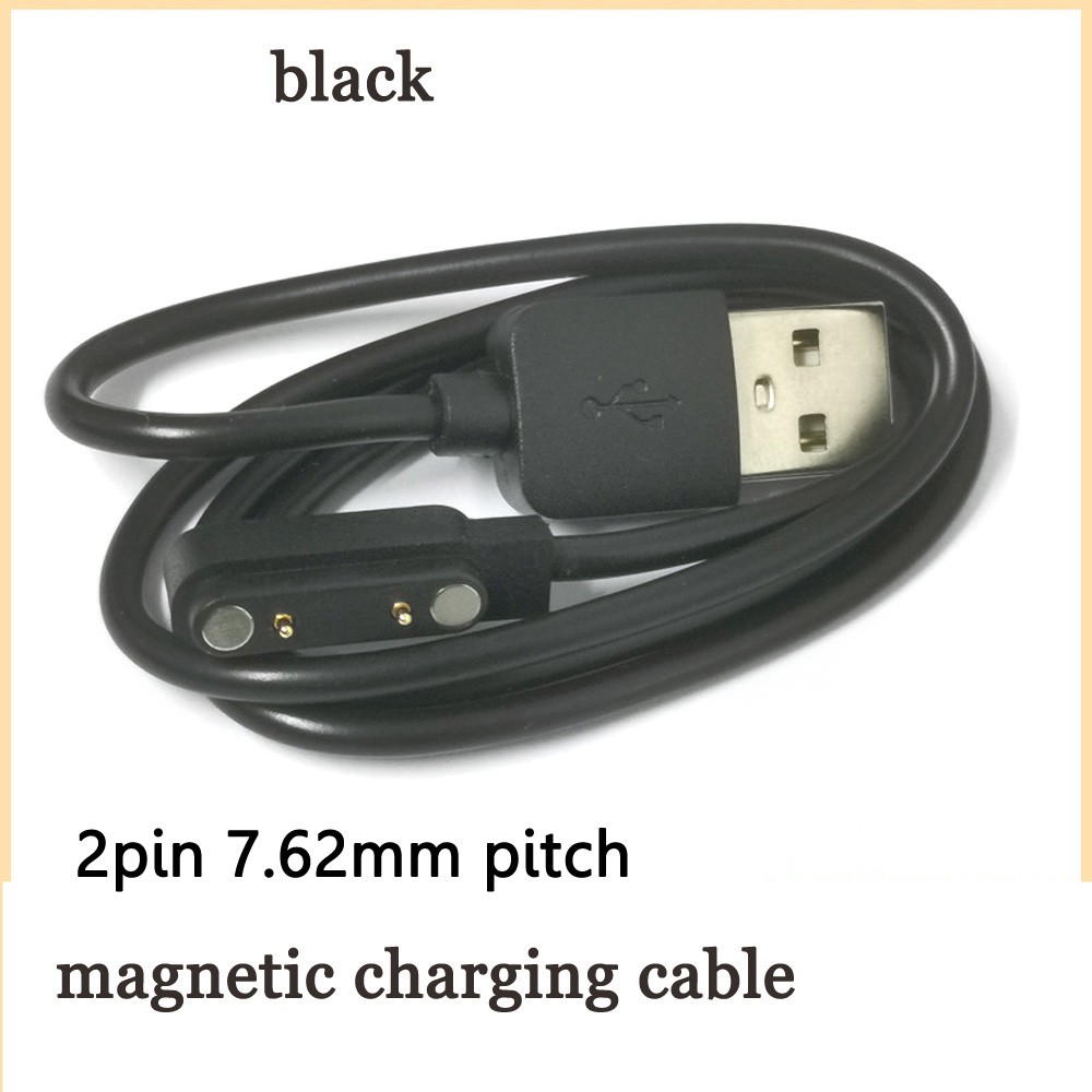 2PIN Magnetic Charge Charging Cable for Smart Watch with Magnetic Plug for 2 Pins Spacing 7.62mm Novel Power Charging Cables