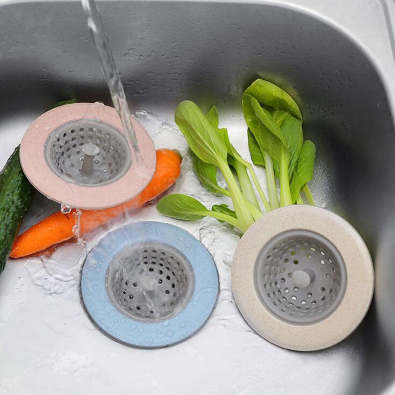 Kitchen Sink Drain Plugs Strainers Bath Drain Stopper Sink Floor Drain Plug Sewer Filter Mesh Hair Catcher Kitchen Accessories