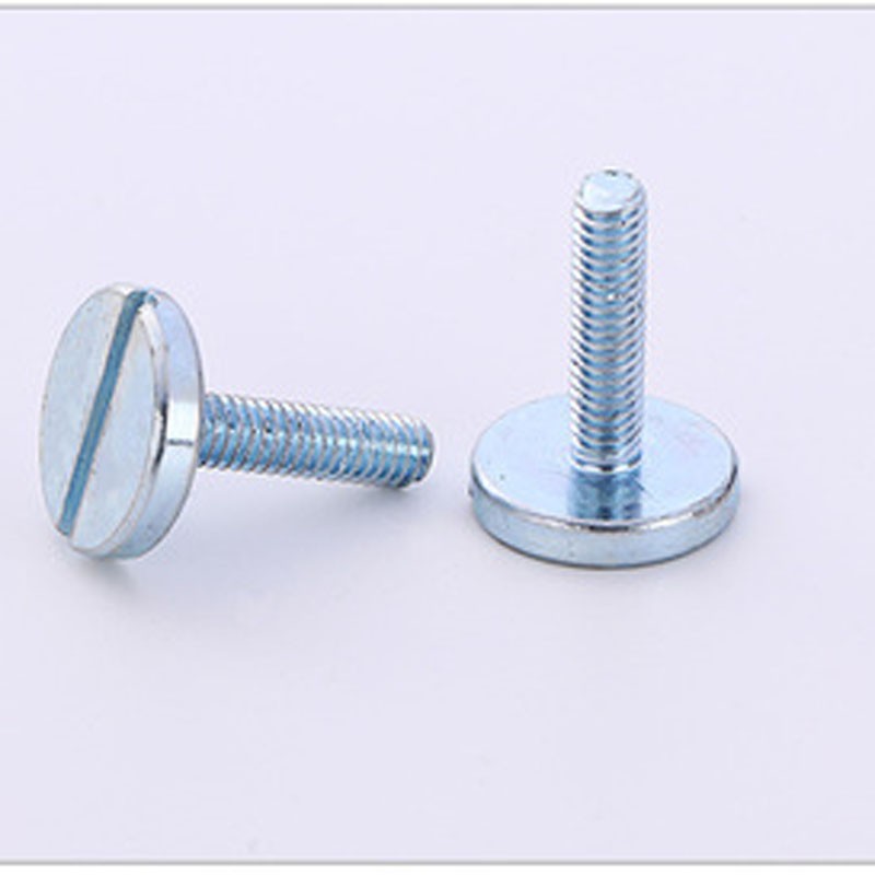 M5 Slot Screw Flat Head Bolts Blue White Zinc Screws 8-25mm Length