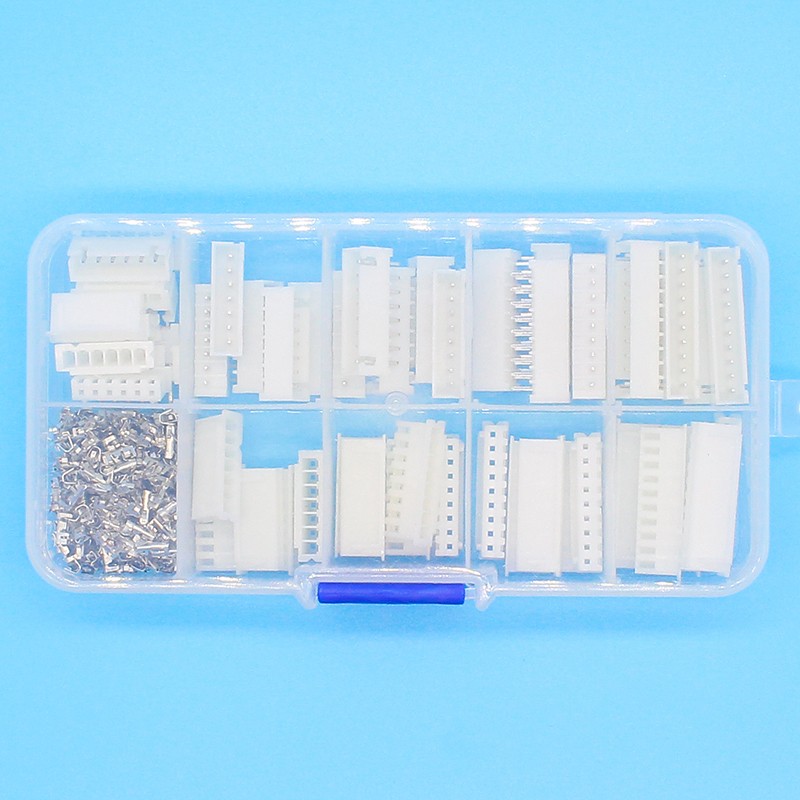 25 Sets Kit in a Box 6p 7p 8p 9p 10 Pin 2.54mm Pitch Terminal/Housing/Pin Header Connector Wire Connectors Adapter XH Kits