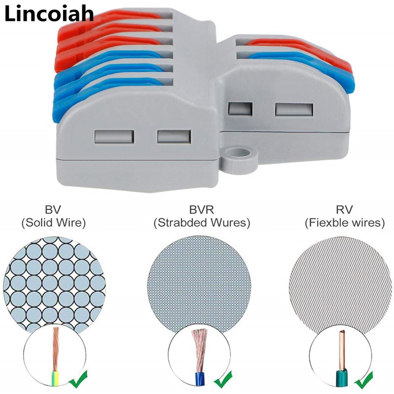 5/10pcs/lot SPL-42/62 Miniature Fast Wire Connector Universal Wiring Cable Connector Push In Connector Terminal Block Wire Connectors