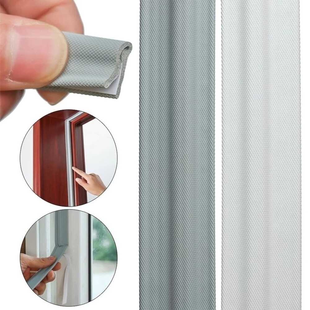 4m-40m Window Seal Tape Acoustic Foam White for Sliding Door Windows Windproof Soundproof Cotton Seal Door Gap Foam Sound