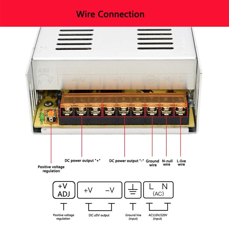 Switching Power Supply DC 12V 24V 36V 48V 60V Transformer 600W 10A 12.5A 13.8A 25A 50A SMPS Source Transformer for Led Strip CCTV