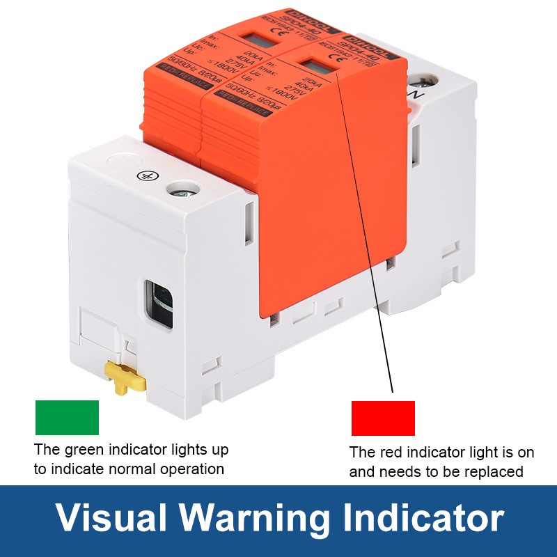 Household Surge Protection Device MCB AC 275V SPD 2P 20KA~40KA Surge Protection Device Lightning Protection Earth Protection