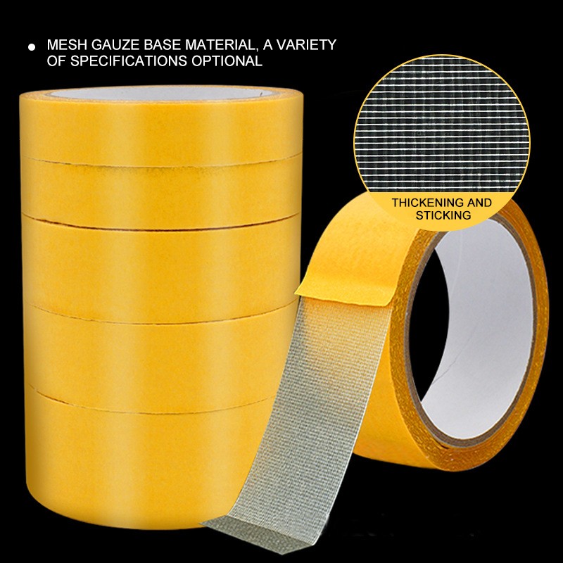 50 Meter Double Sided Tape High Temperature Resistance PET Tape Trace Transparent Heat Resistant Strong Double-Sided Adhesive