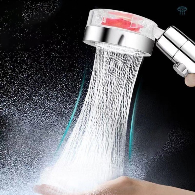 Household Transparent Shower Head Bathroom High Pressure Handheld Showerhead With On/Off Pause Switch Universal 4-Point Port