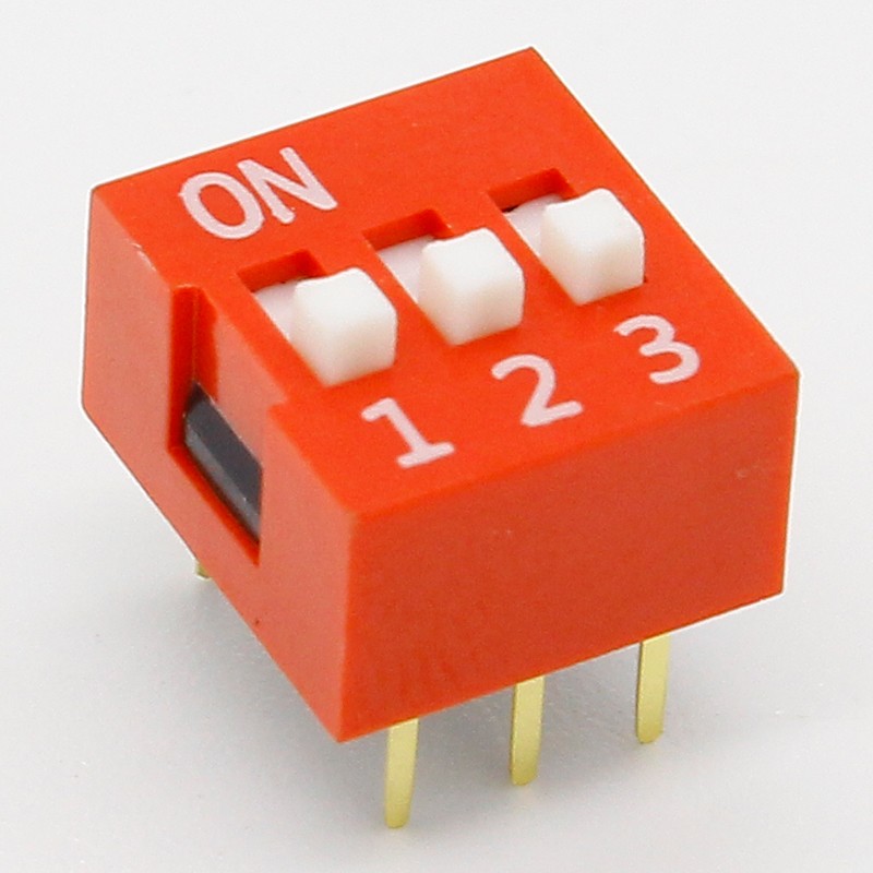 35pcs/lot Dip Switch Kit In Box 1 2 3 4 5 6 8 Way 2.54mm Toggle Switch Red Snap Switches All 5pcs Combination Set