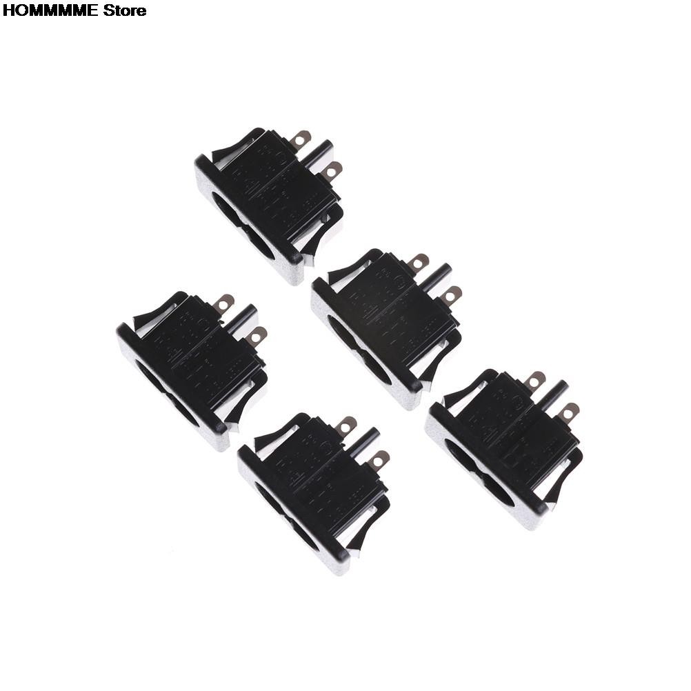 5pcs AC250V 2.5A IEC320 C8 Male 2 Pins Power Inlet Socket Panel Embedded New