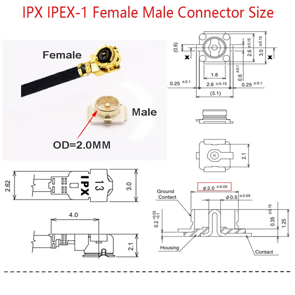 10pcs RG178 Pigtail U.fl IPX IPEX1 Female to U.fl IPEX1 Female WiFi Antenna Extension RF Coaxial Cable for Router 3g 4g Modem