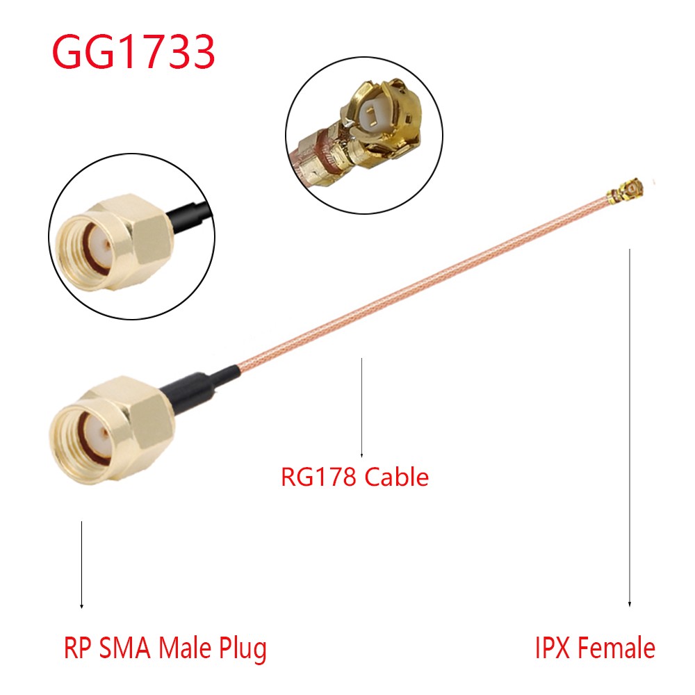 10pcs SMA to IPEX RG178 Cable SMA Male to uFL/u.FL/IPX/IPEX-1 Female Charger RF Coaxial Pigtail WIFI Antenna Extension Cable