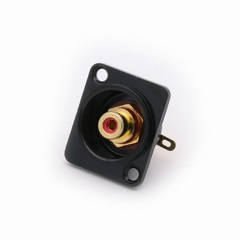 Premium Board Mount RCA Connector Female, Silver RCA Female Socket, Red and White Colors Available, 50 Pieces