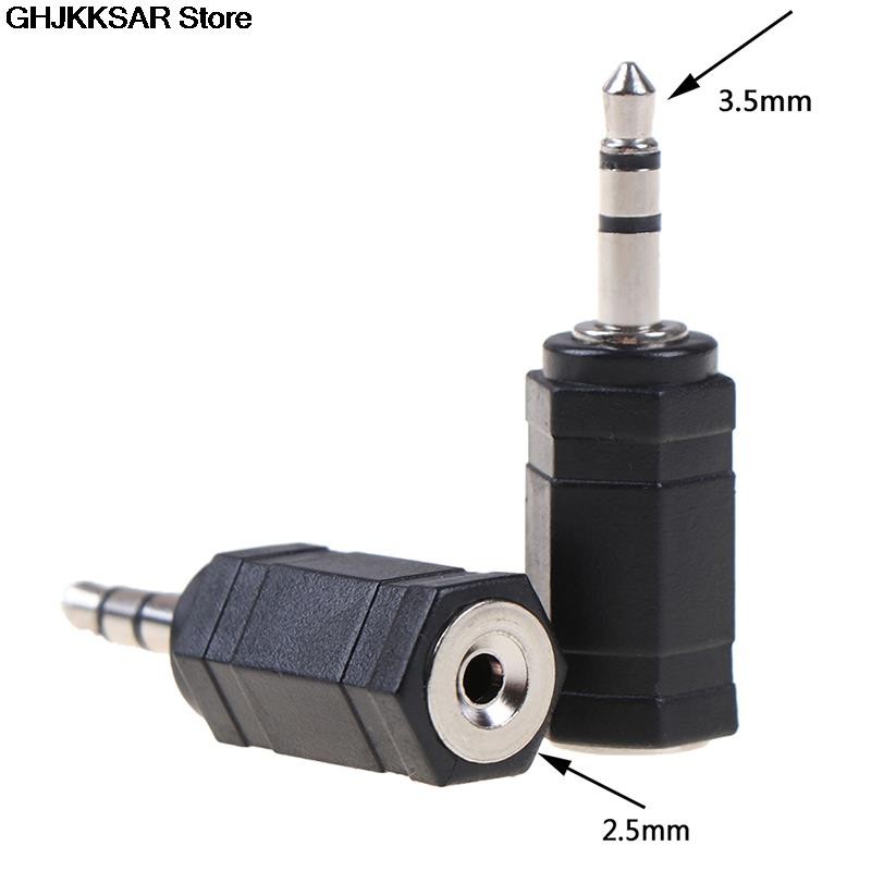 3.5mm stereo audio jack male to 2.5mm female 3.5 to 2.5mm adapter jack for headphones, computer, phone