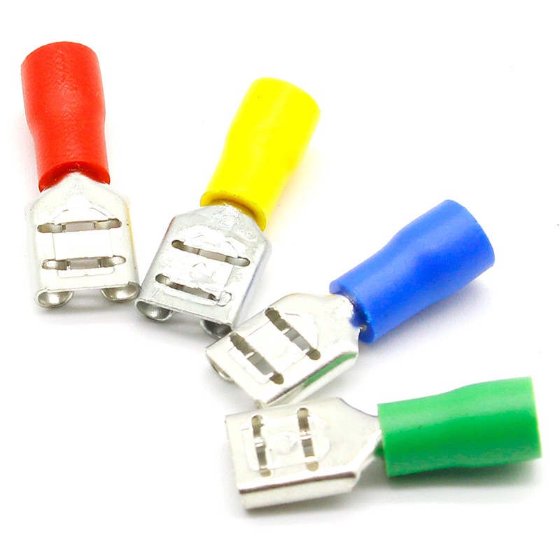 FDD2-250 Female Insulated Electrical Crimp Terminal for 16-14 AWG Connectors Wire Cable Connector 100pcs/pack FDD FDD2-250