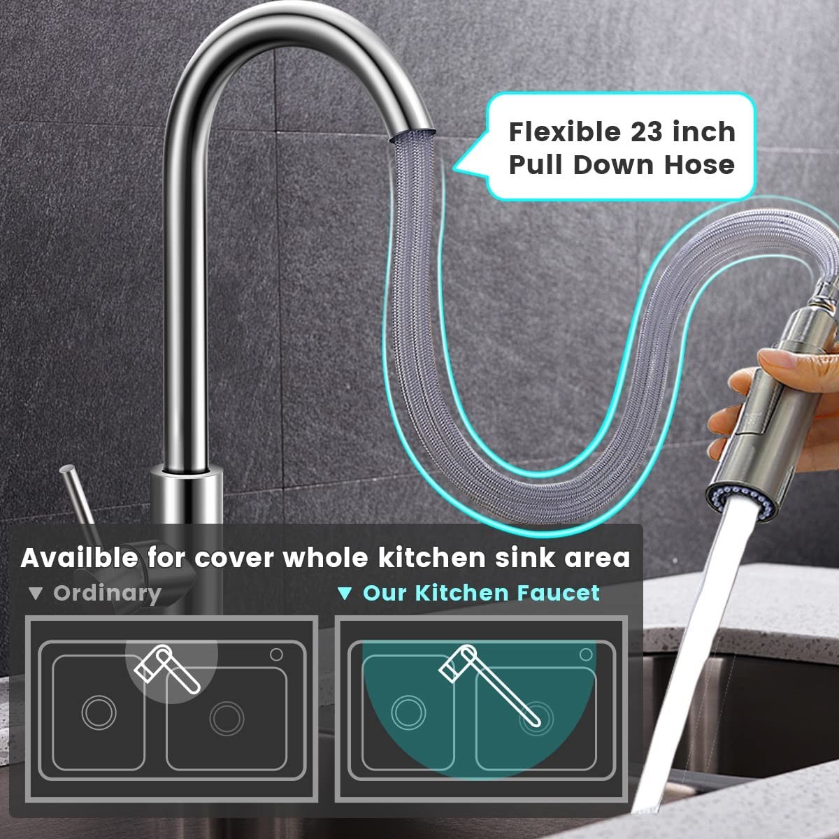 Brushed Nickel Touch Kitchen Faucets With Pull Down Sprayer Automatic Sensor Kitchen Mixer Tap Hot Cold Pull Out Touch Faucet
