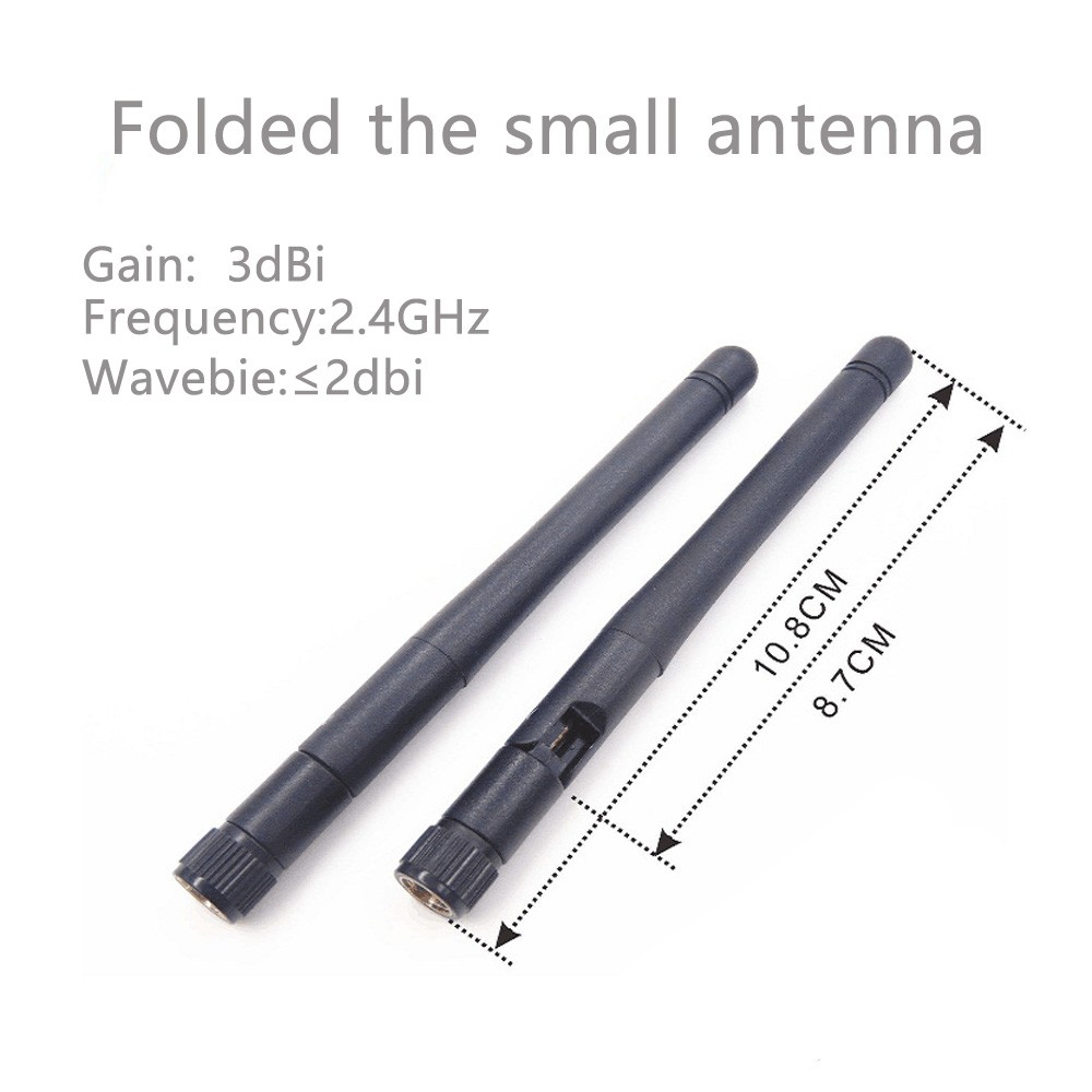 100pcs 2.4GHz 3dBi WiFi 2.4G Antenna Folded Bluetooth WiFi ZigBee Antenna + 100pcs SMA F to IPEX U.FL IPX Line Feeder