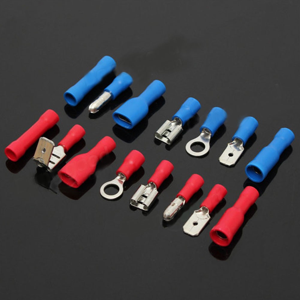 200pcs Durable Practical Tools Crimp With Case Metal Electrical Cold Pressing Assorted Insulated Wire Connector Kit