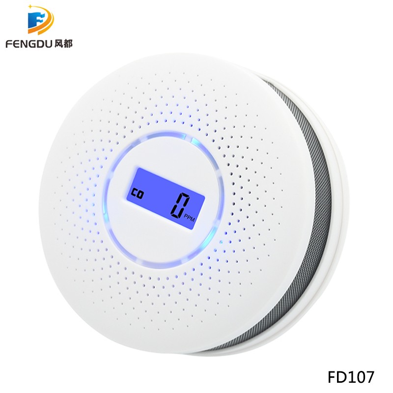 Newest 2 in 1 LED Digital Gas Smoke Alarm Co-Carbon Carbon Monoxide Detector Voice Warning Sensor Home Security High Sensitivity Protection