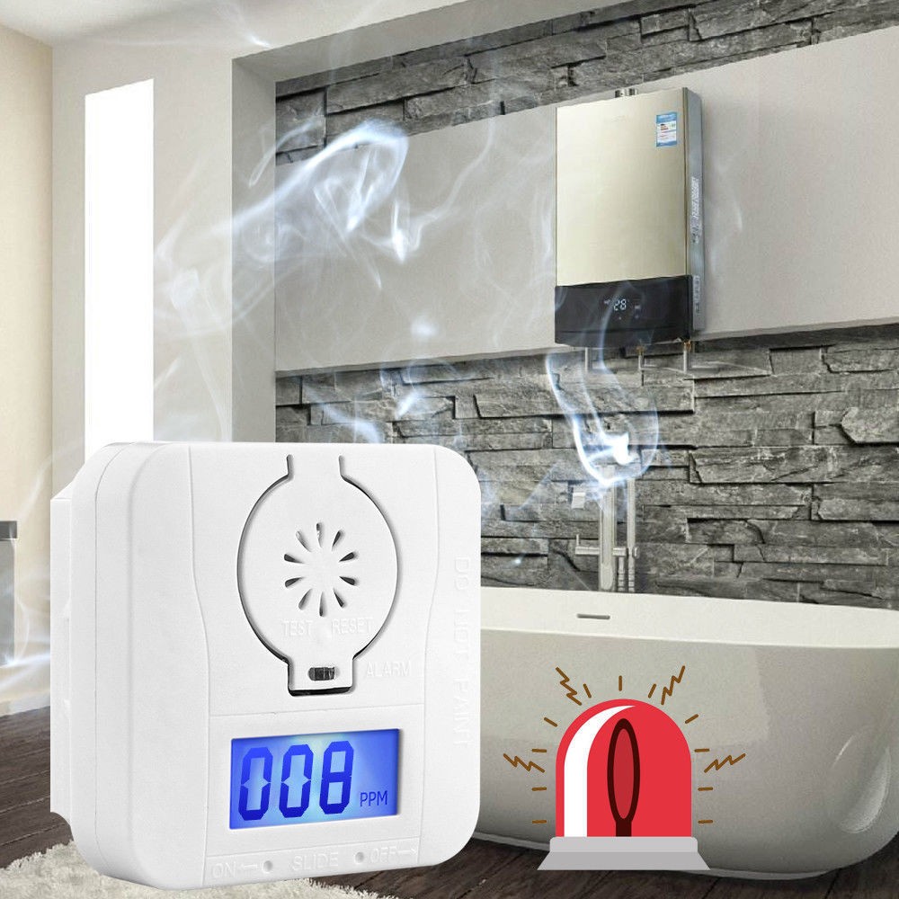 Smoke Detector Carbon Monoxide Gas Heating Alarm Security Alarm Lcd Photoelectric Detectors