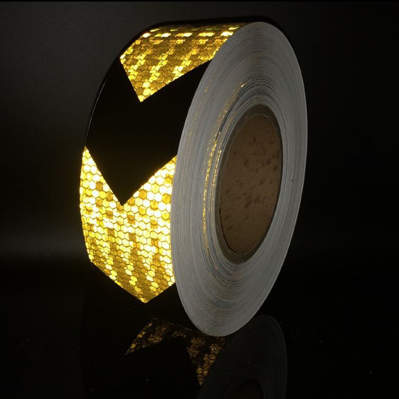 Car Styling Reflective Stickers Self Adhesive Warning Tape 50mm x 10m