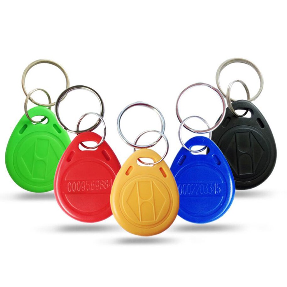 100KHZ Waterproof RFID Card Key Fob Access Control Color Smart Card Keychain 125pcs