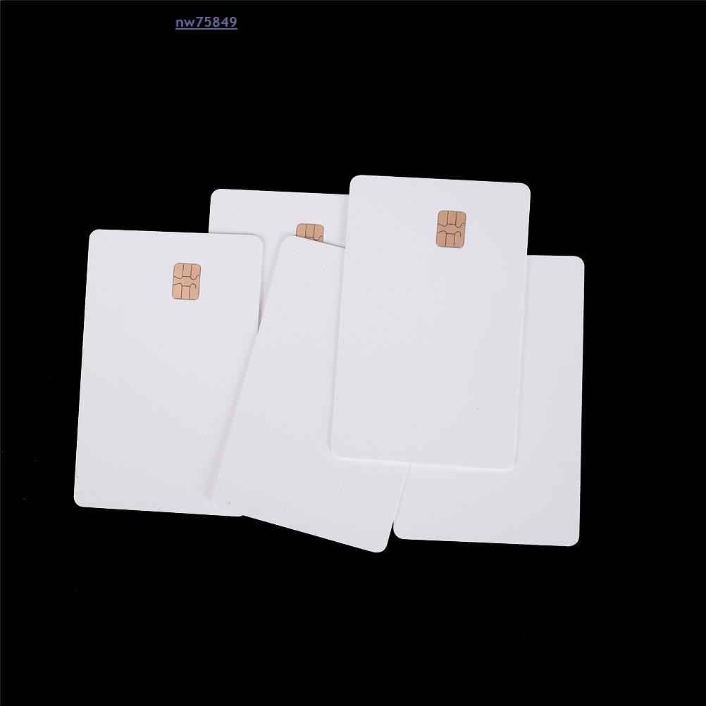 New 5pcs ISO Plastic IC With Chip SLE4442 Blank Smart Card Contact IC Card Safety White