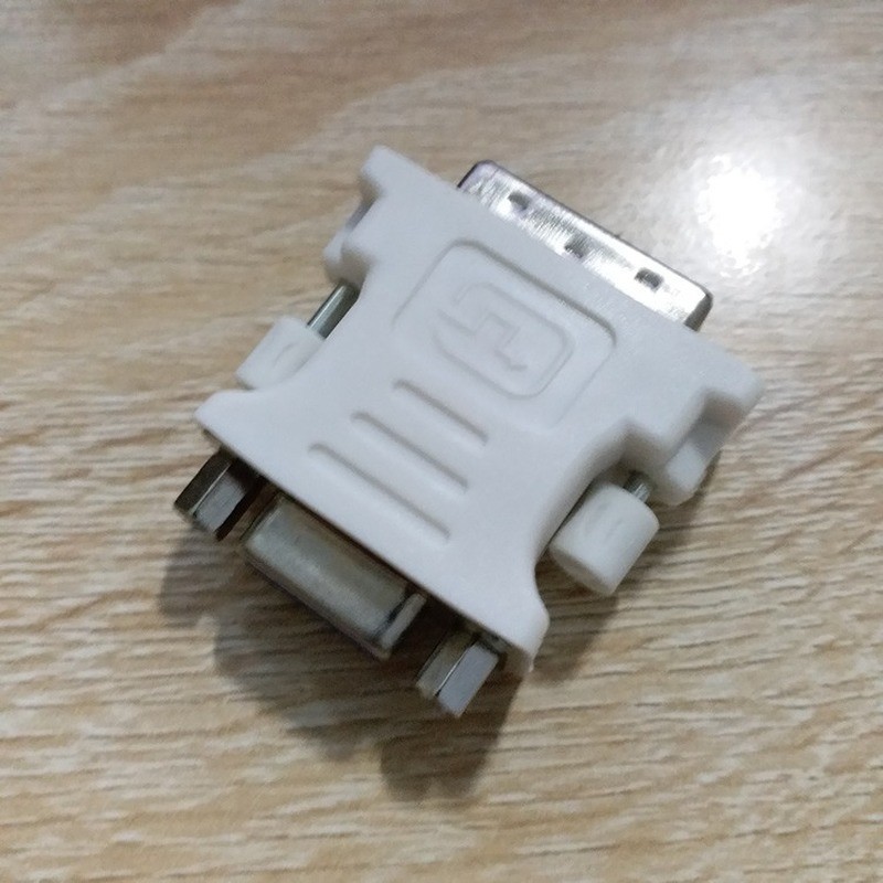 Durable White Plastic Computer Monitor Video Connector DVI 24+1 to VGA Female Multipurpose Converter Mini Converter