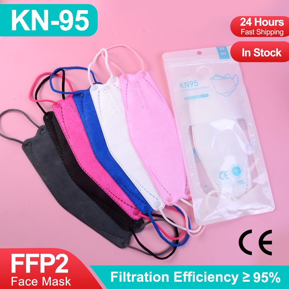 FFP2 Macarillas Approved Colorful KN95 Black Fish Face Mask KN95 Black Face Masks 4 Layer ffp2mascarillas ffp2reuse zable