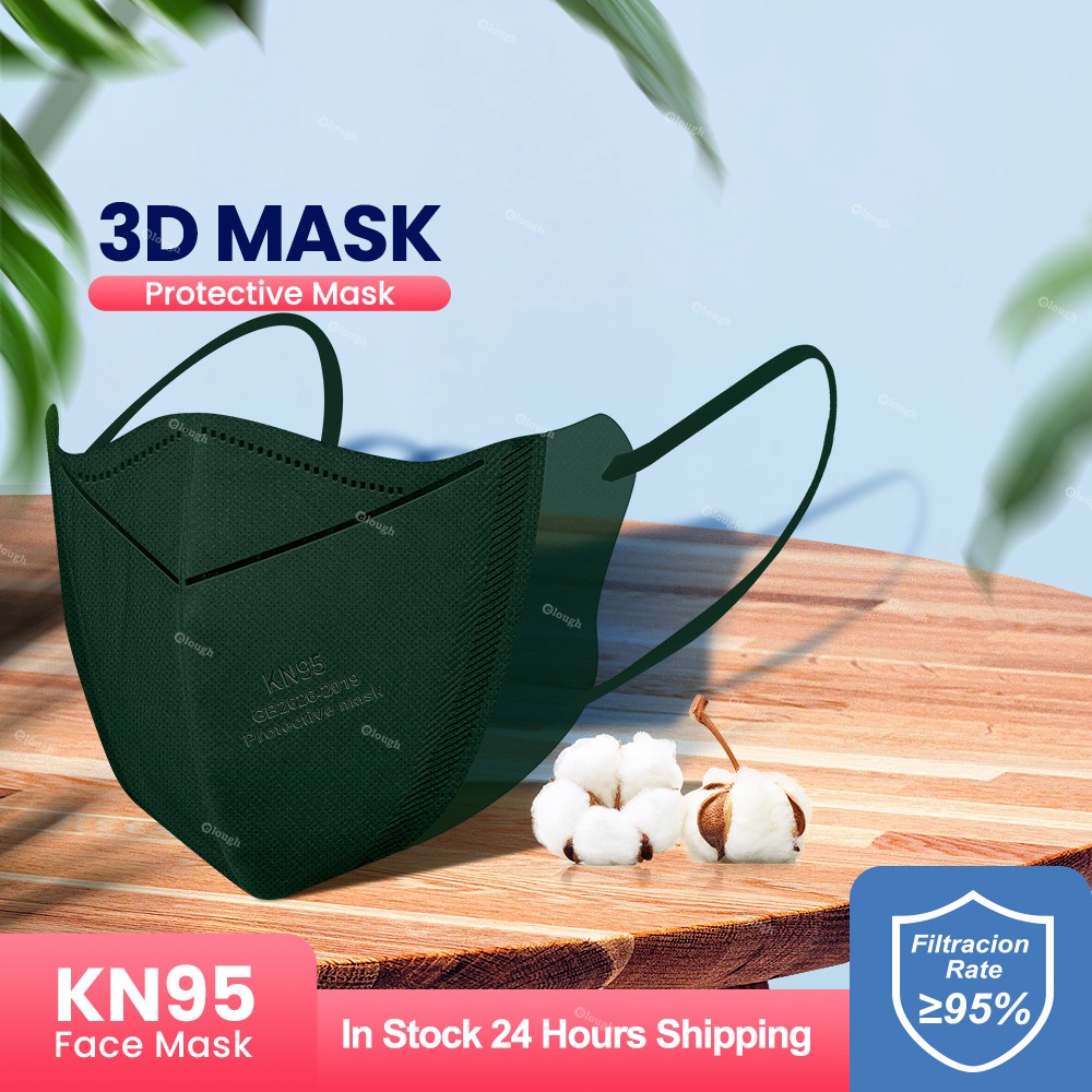 Elough Mask FFP2 CE Certificated 3D Protective Kn95 Face Mask Dust-proof PM2.5 Respirator Filtration Respirator KN 95 Mask