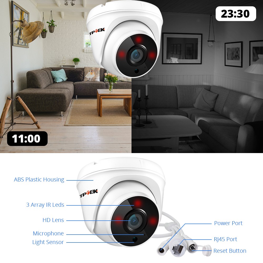 Wifi Camera HD 1080P IP Camera Wifi Indoor Video Surveillance Home Security Camera Wireless Wifi 2.8mm Dome Camera Camara CamHi