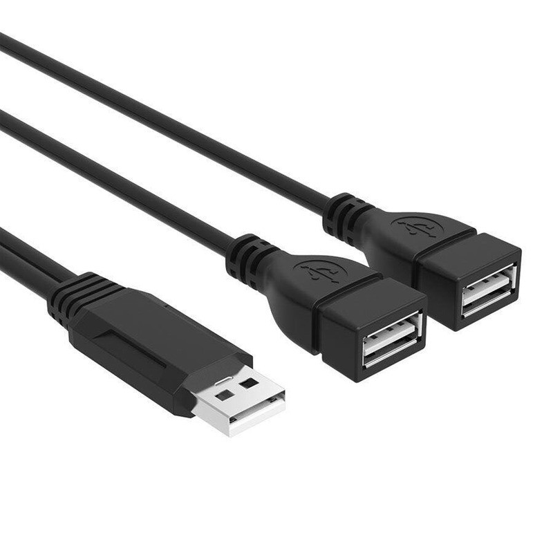 2.0 single USB female, two male data charging cable one to two charging cable 1 minute 2USB data cable 30cm