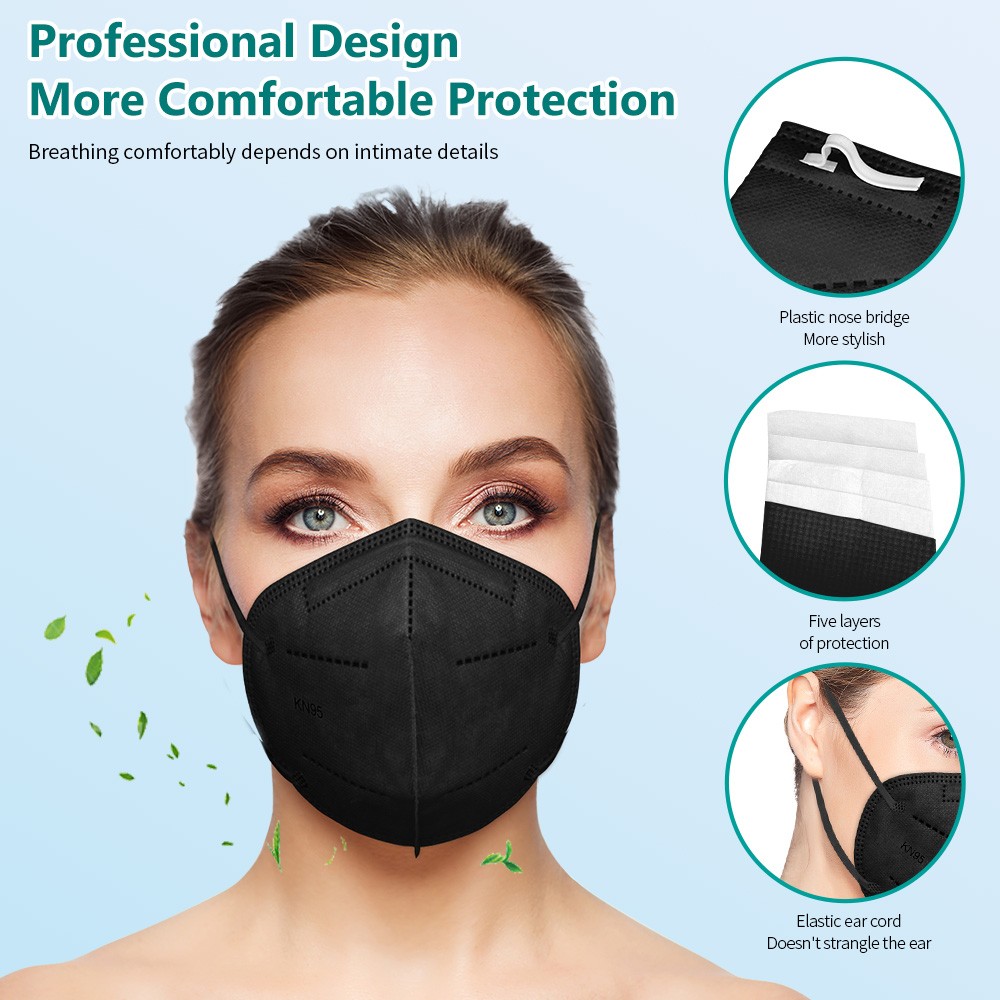 mascarillas fpp2 face mask 5 ply breathable FFP2 approved respirator mascarillas kn95 ce certification ffp2masque