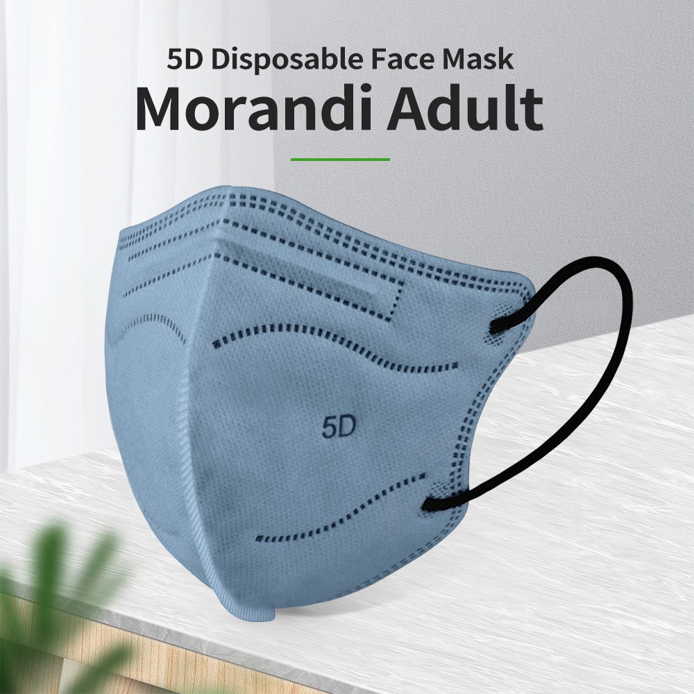 قناع Morandi FFP2 خماسي الأبعاد KN95 Mascarilla FPP2 homology ada قناع وجه للبالغين مكون من 5 طبقات مرشح تنفس قناع حماية ffp2masque ملون