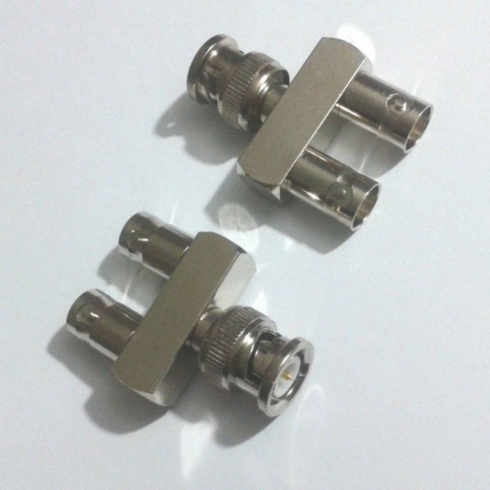 BNC Male to 2 Double BNC Female Y Grain Adapter