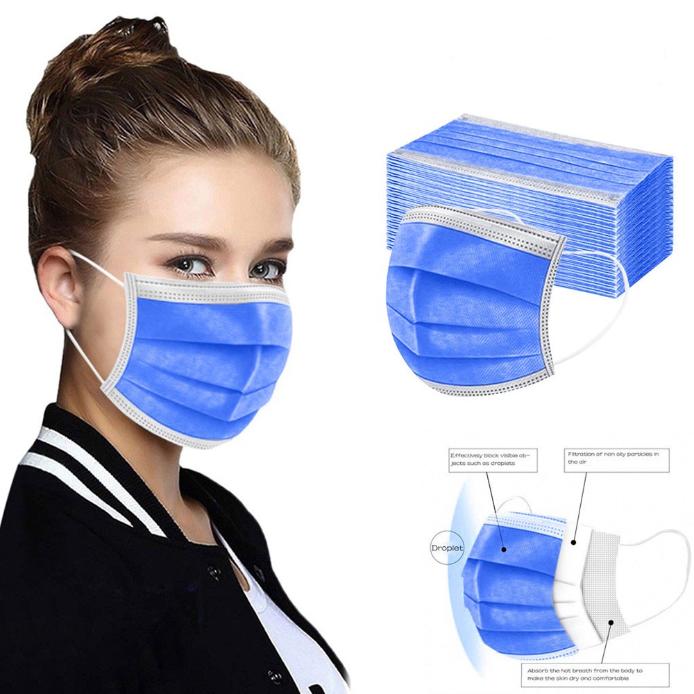 10-500pcs Adult Disposable Visible Face Masks 8 Colors Homeopathic Mascarias Protective Mask Black Color