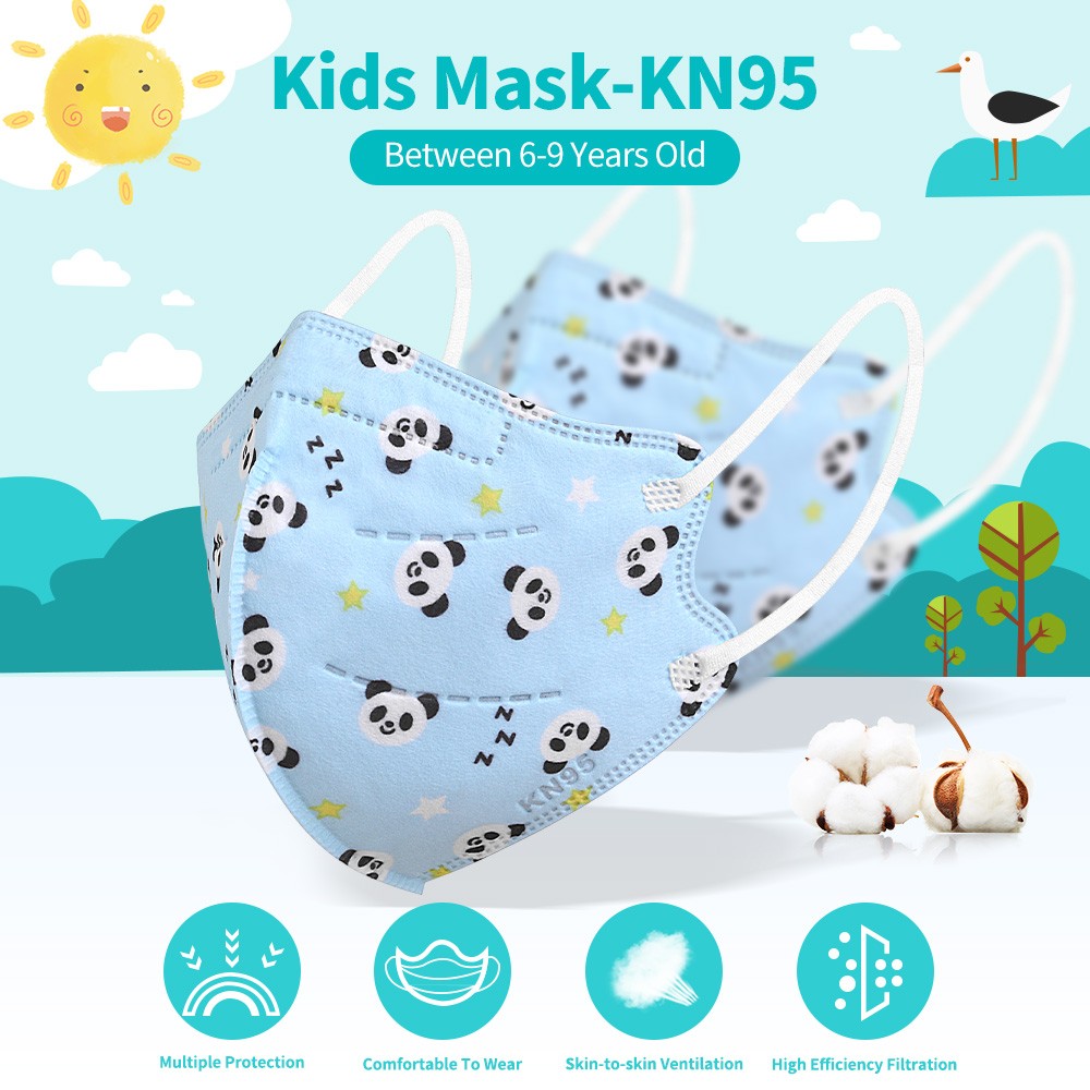 10-100pcs 5 Layers KN95 Face Mask FFP2 Mascarillas for 0-5 Years Children Masque Filter ffp2fan Dustproof mascarilla fpp2 homology ada