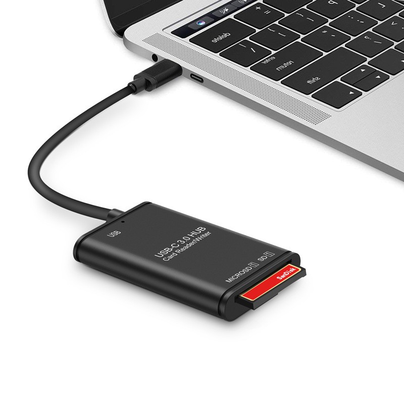 Movable USB C HUB USB 3.0 HUB Type C USB Splitter Thunderbolt 3 USB-C Adapter TF SD OTG Card Reader for Samsung MacBook Pro/Air