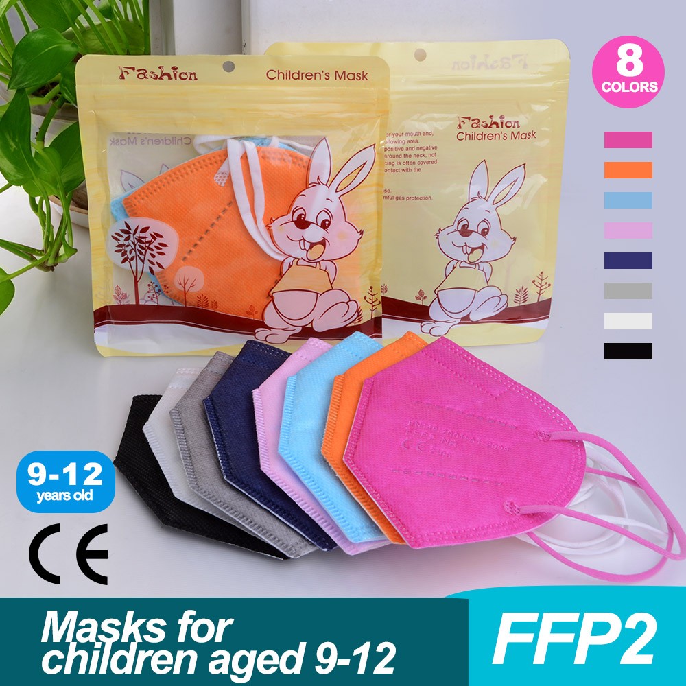 9-12 old CE ffp2 mask for kids mascarillas fpp2 niños 5 layers kids KN95 masks boys girls face mask ffp2fan Masque Enfant