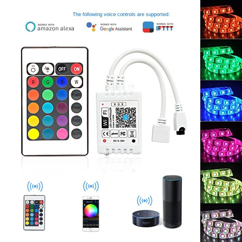 24 Keys LED RGB Controller DC12V IR Remote Control Dimmer for SMD 5050 RGB LED Strip Lights IR Remote Control Box with Battery