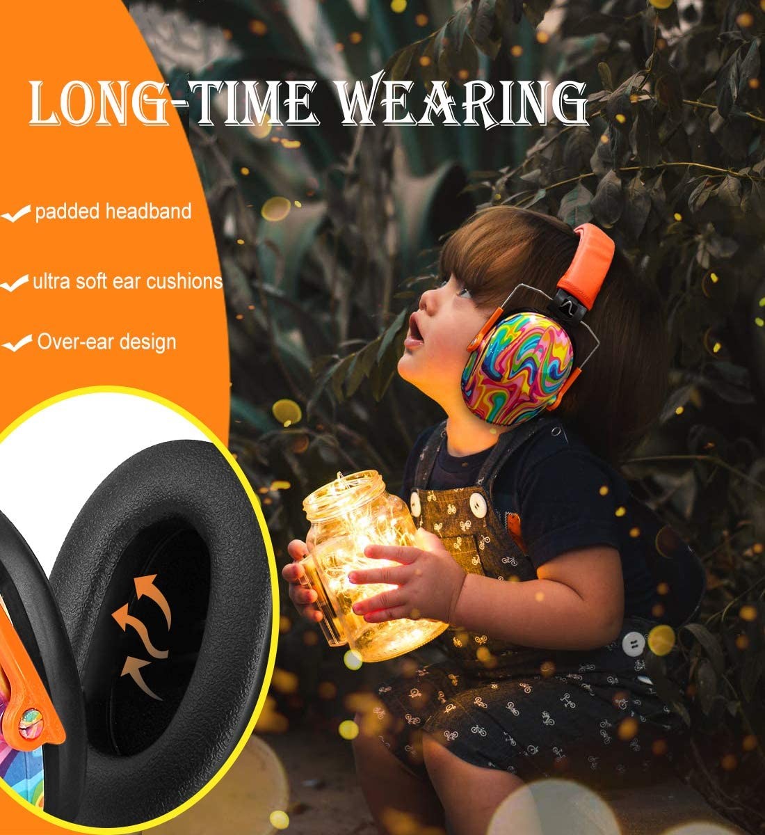 ZOHAN Baby Ear Protection Child Noise Reduction Earmuffs Noise Reduction Ear Defenders for Children Adjustable nrr 25db Safety