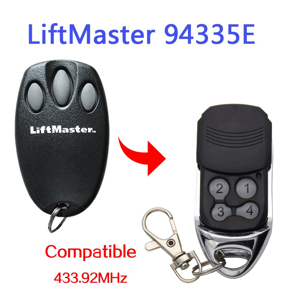 جهاز التحكم عن بعد من Chamberlain Liftmaster 4335E 4330E 4333E 4332E جهاز تحكم عن بعد 433.92 ميجاهرتز متوافق مع جهاز التحكم عن بعد 433 ميجاهرتز