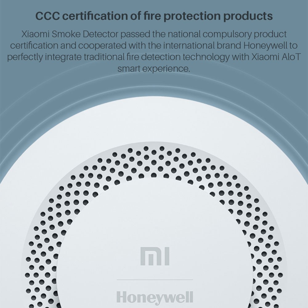 Xiaomi Mijia Honeywell Smart Fire Alarm Smoke Detector Sensor Audible Visual Alarm Notification Remote Work With Mi Home APP